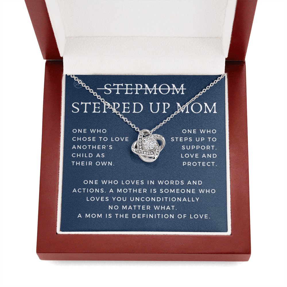 Stepped Up Mom | Gift for Stepmom, Bonus Mom, Stepmother, Grandma, Second Mama, From Step Daughter Son, Mother's Day, Birthday, Foster 125aK