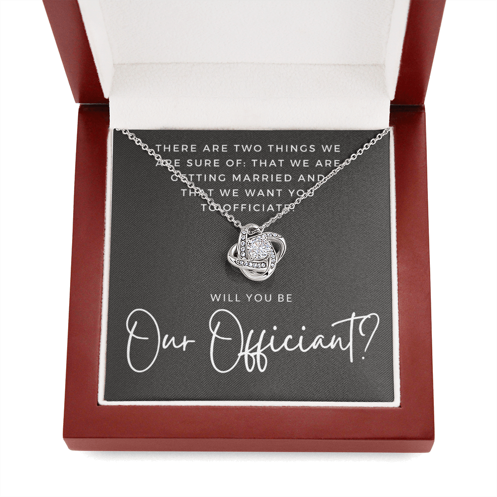 Wedding Officiant Proposal Gift | Will You Marry Us? Will You Be Our Officiant? For Friends, Best Friend Bestie Necklace Bridal Party 0131nK