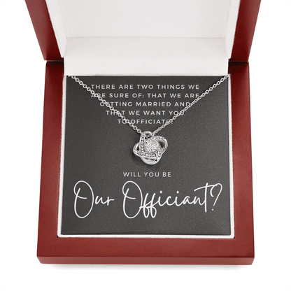Wedding Officiant Proposal Gift | Will You Marry Us? Will You Be Our Officiant? For Friends, Best Friend Bestie Necklace Bridal Party 0131nK