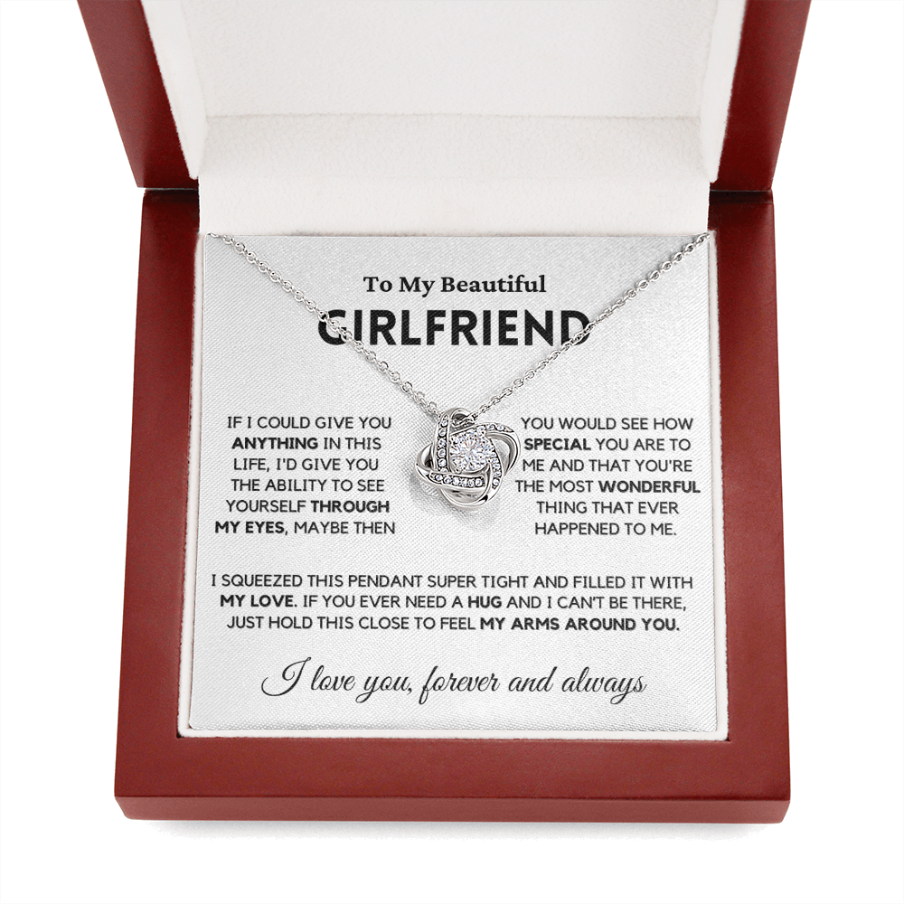 Girlfriend - Always Here - Necklace | Gift for Girlfriend, Annviersary Gift, Valentine's Day Present, From Boyfriend 04b Necklace Love Knot