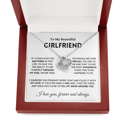Girlfriend - Always Here - Necklace | Gift for Girlfriend, Annviersary Gift, Valentine's Day Present, From Boyfriend 04b Necklace Love Knot