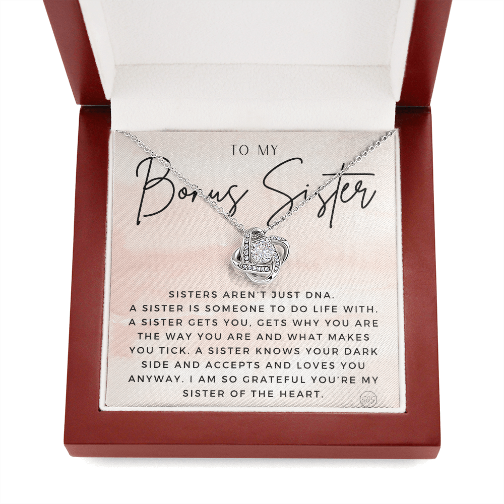 Bonus Sister Gift | Sister in Law Gift, Best Friend Necklace, Roommate, Step Sister, Christian, Birthday 25th, 16th, 30th, Christmas 1104cKA