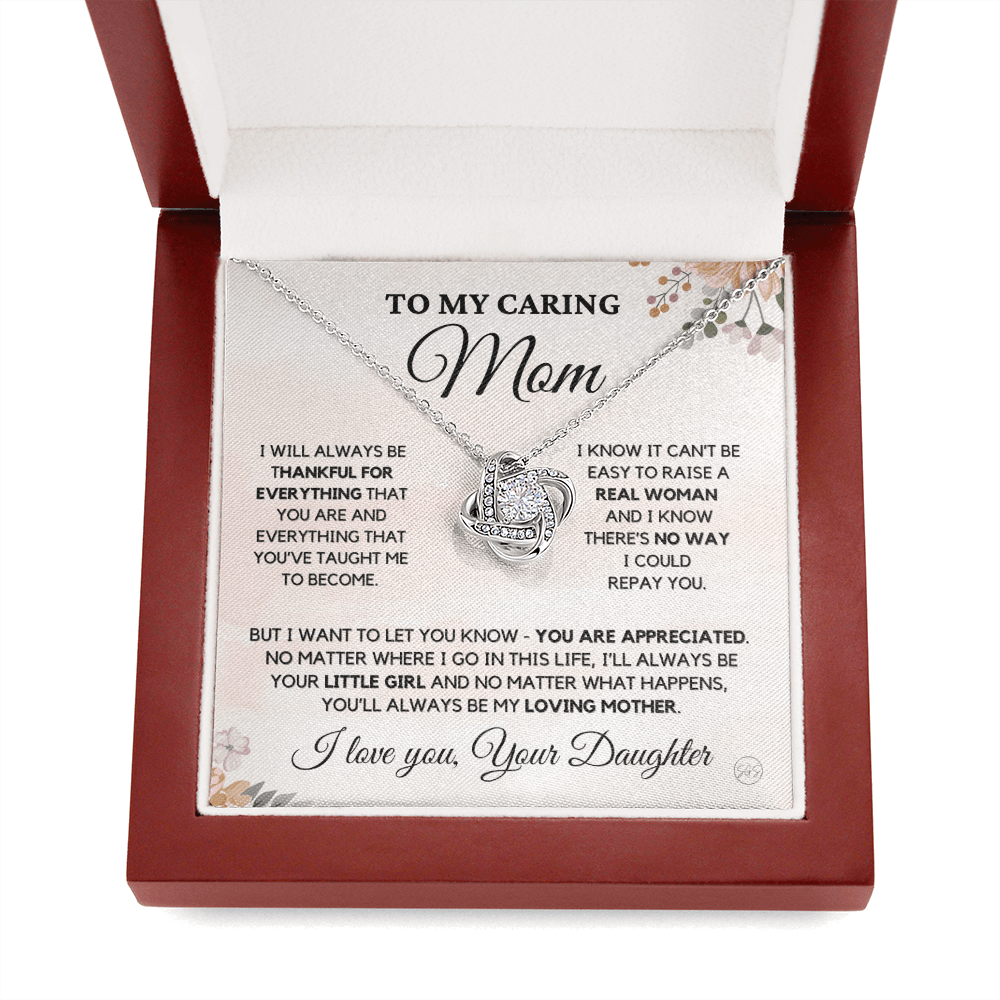 Mom - Forever Grateful - Necklace | Gift for Mother's Day, Gift for Mom From Daughter, Mother & Daughter, I'll Always Be Your Little Girl 3K
