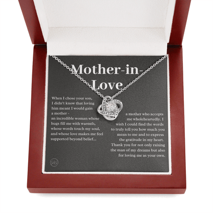 Personalized Knot Necklace for Your Mother-in-law | Mother's Day Gift, From Daughter-in-Law, Mother in Love MIL4k