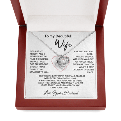 Romantic Gift for Wife - You Are My Person, Love Knot