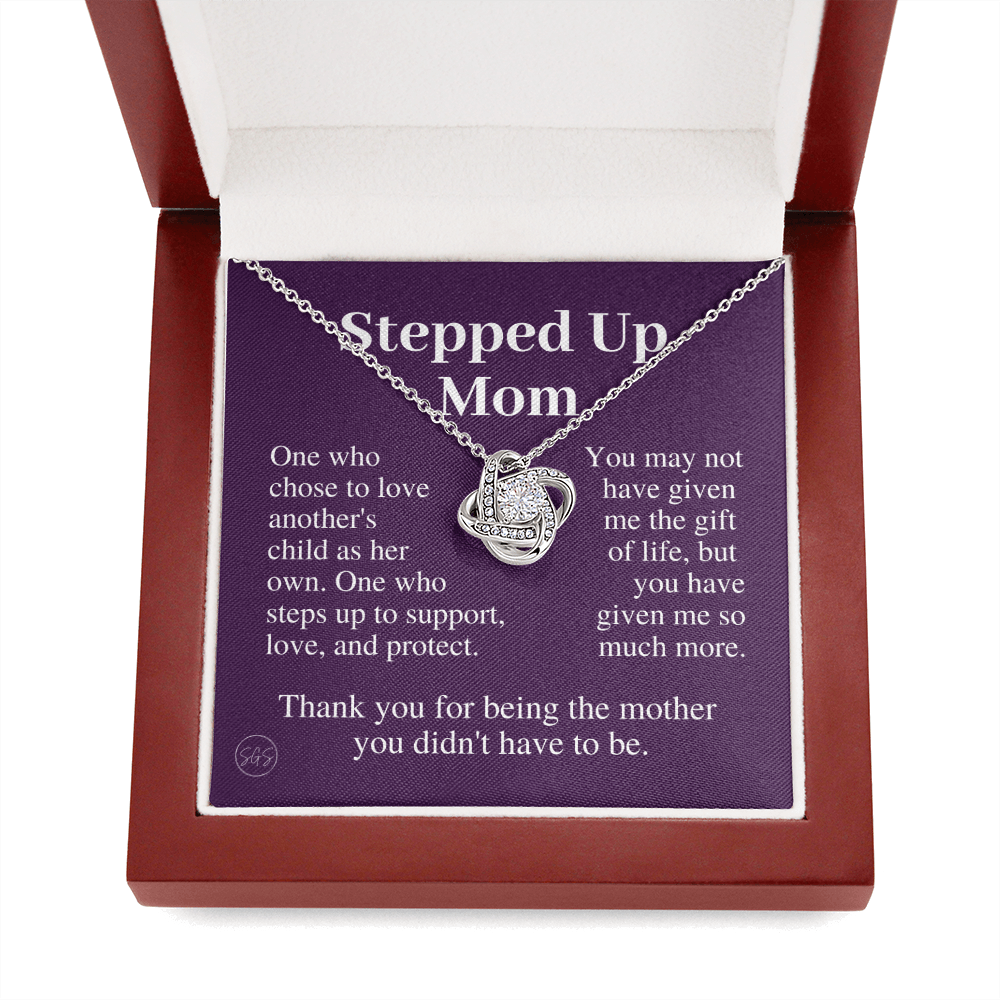 Stepped Up Mom | Gift for Stepmom, Bonus Mom, Stepmother, Grandma, Second Mama, From Step Daughter Son, Mother's Day, Birthday, Foster 125iK
