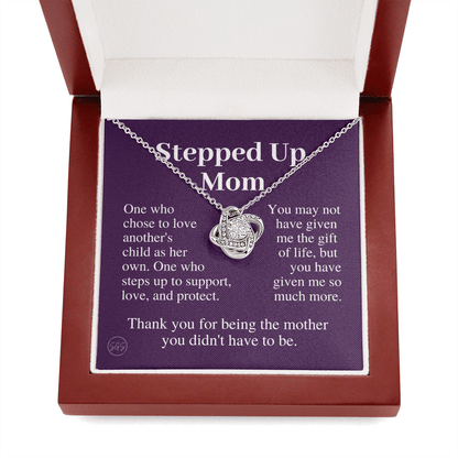 Stepped Up Mom | Gift for Stepmom, Bonus Mom, Stepmother, Grandma, Second Mama, From Step Daughter Son, Mother's Day, Birthday, Foster 125iK