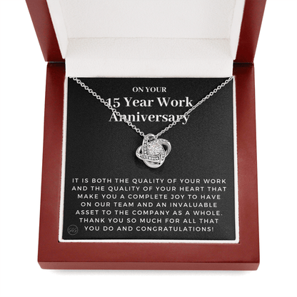 15 Year Job Anniversary Gift | Thank You Gift from Boss, Employee Work Appreciation, Co-Worker, Congrats, Years of Service AN15K