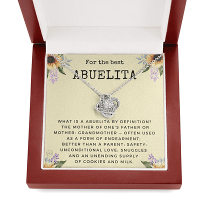 Gift for Abuelita | Grandmother Nickname, Grandma, Mother's Day Necklace, Birthday, Get Well, Missing You, Spanish, Christmas, From Family Grandkids  Granddaughter Grandson 1118dK