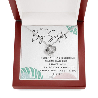 Big Sister Gift| Necklace for Older Sister, Christmas Idea, Birthday Present from Younger Sister, Best Big Sis, Heartfelt & Cute 1111hcKA