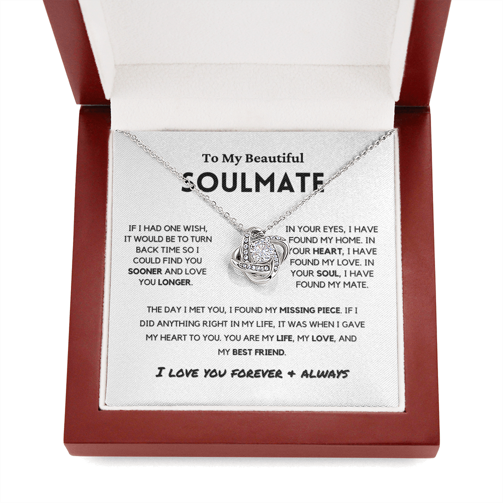 Soulmate - Missing Piece - Eternal Hope Necklace | Romantic Gift for Wife, Fiancé, Girlfriend, Valentine's Day Present 0201aK