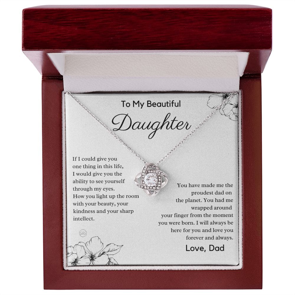 Daughter Gift (From Dad) | Father to Daughter Necklace, Birthday Gift To Daughter From Dad, Daughter Necklace, Proud Dad, Christmas Gift