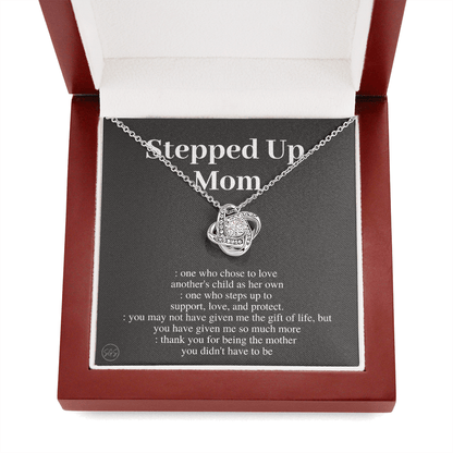 Stepped Up Mom | Gift for Stepmom, Bonus Mom, Stepmother, Grandma, Second Mama, From Step Daughter Son, Christmas, Birthday, Foster 1105aK