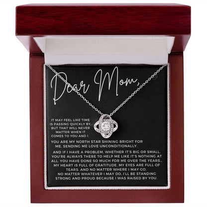 Dear Mom - Handwritten Letter To Mom | Mother's Day Gift, Necklace for Mom from Daughter, Gift for Mom from Son, Personalized for Her, Black