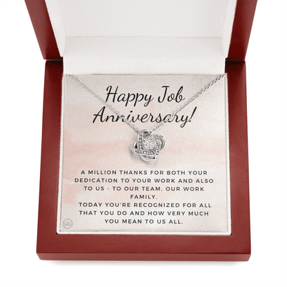Happy Job Anniver. -  Gift from Boss, Hustle, Congrats, Thank You Gift, Employee Appreciation, Work Anniversary, Small Business Gifts, Years of Service, Pink
