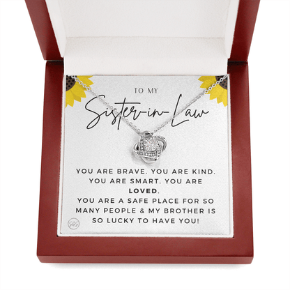 Sister-in-Law Gifts | Husband's Sister, Wife's Sister, Christmas Gift for Sister in Law, Birthday, Wedding, Future Sister Necklace 1103hKA