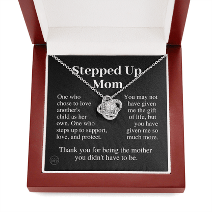 Stepped Up Mom | Gift for Stepmom, Bonus Mom, Stepmother, Grandma, Second Mama, From Step Daughter Son, Mother's Day, Birthday, Foster 125gK