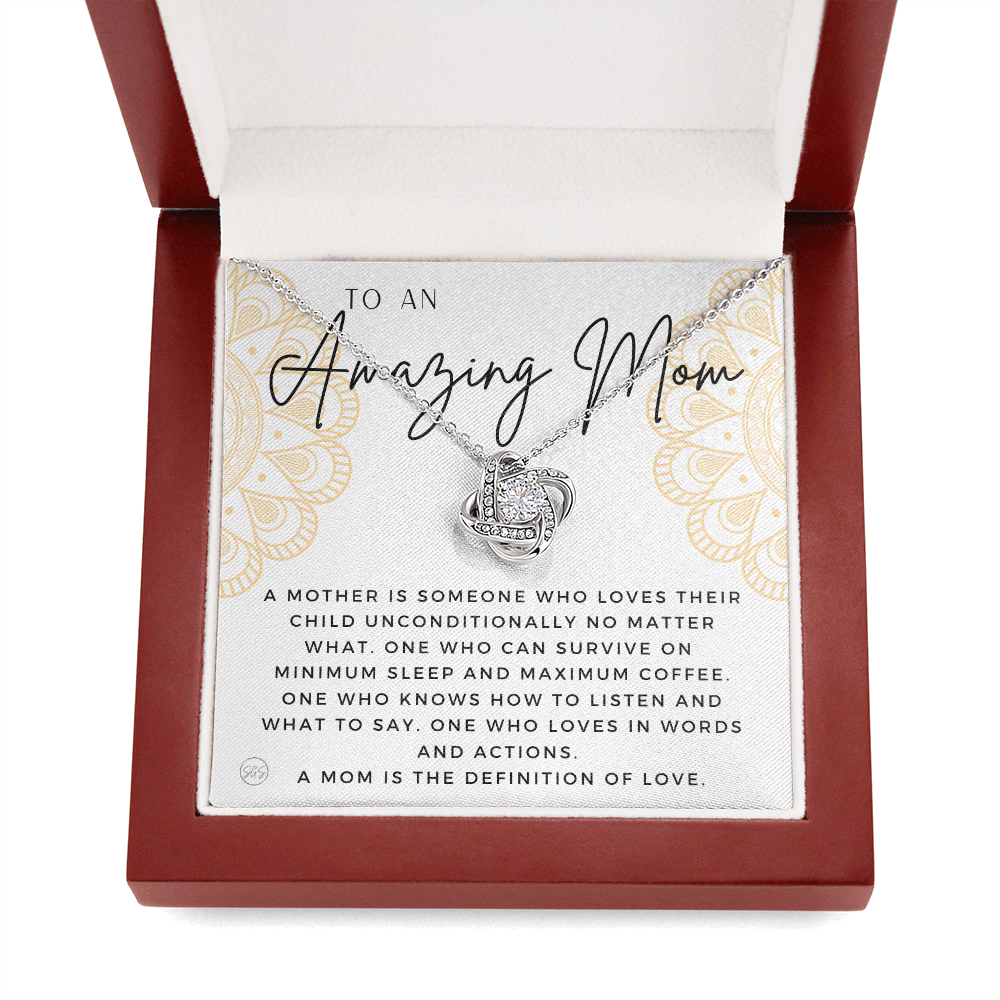 Gift for Mom | For An Incredible Mom, Mother's Day Necklace, From Daughter, Gift for New Mom, Pregnant Sister Gift, Christmas Gift 1112abKA