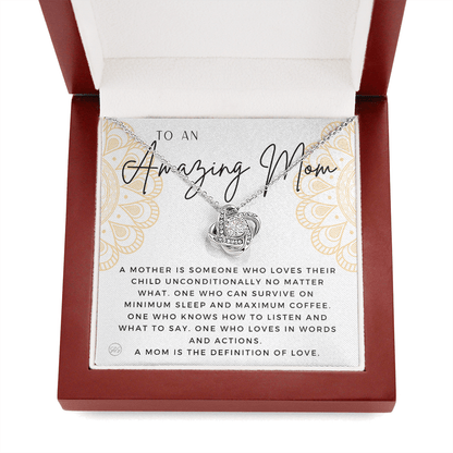 Gift for Mom | For An Incredible Mom, Mother's Day Necklace, From Daughter, Gift for New Mom, Pregnant Sister Gift, Christmas Gift 1112abKA