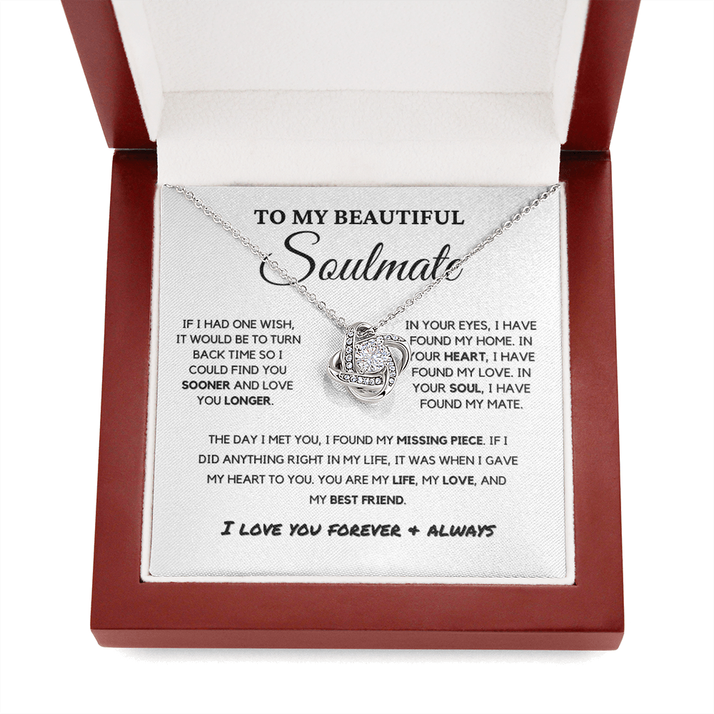 Soulmate - Missing Piece - Eternal Hope Necklace | Romantic Gift for Wife, Fiancé, Girlfriend, Valentine's Day Present 0201bK