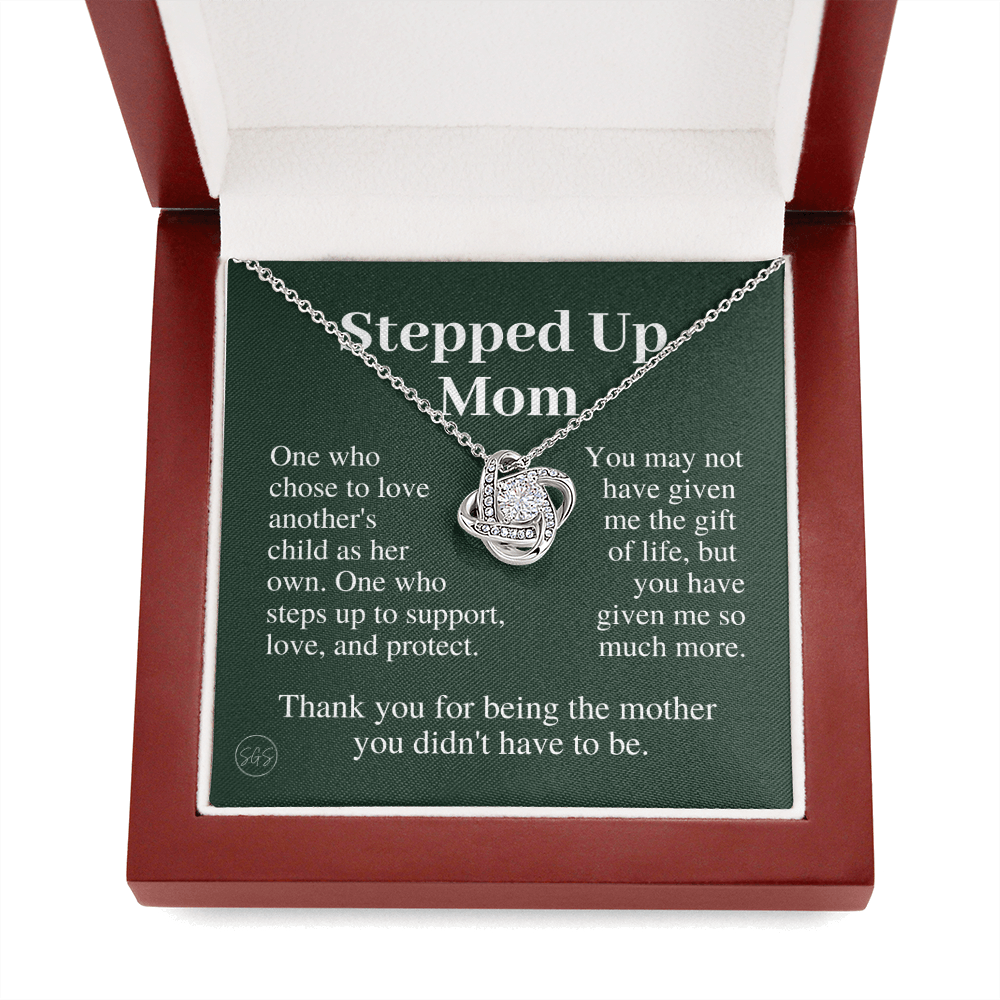 Stepped Up Mom | Gift for Stepmom, Bonus Mom, Stepmother, Grandma, Second Mama, From Step Daughter Son, Mother's Day, Birthday, Foster 125fK