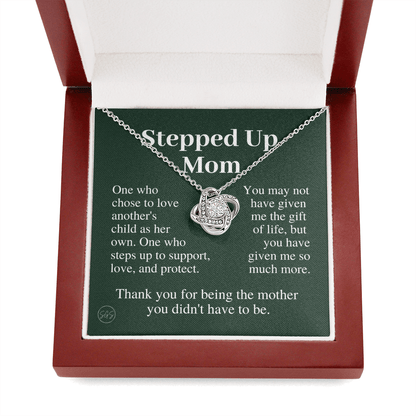 Stepped Up Mom | Gift for Stepmom, Bonus Mom, Stepmother, Grandma, Second Mama, From Step Daughter Son, Mother's Day, Birthday, Foster 125fK