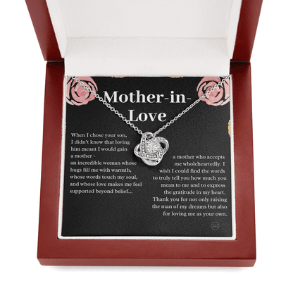 Personalized Knot Necklace for Your Mother-in-law | Mother's Day Gift, From Daughter-in-Law, Mother in Love MIL9k