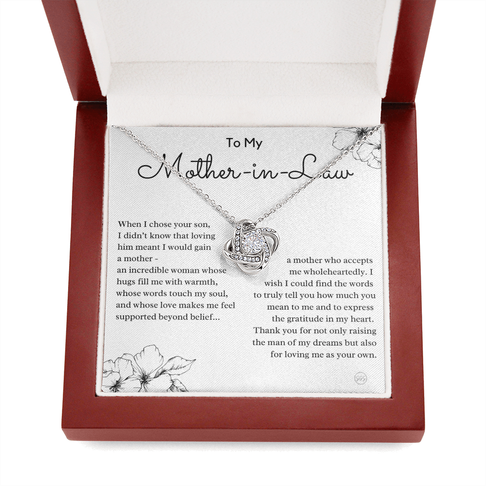 Personalized Knot Necklace for Your Mother-in-law | Mother's Day Gift, From Daughter-in-Law, Mother in Love MIL1k