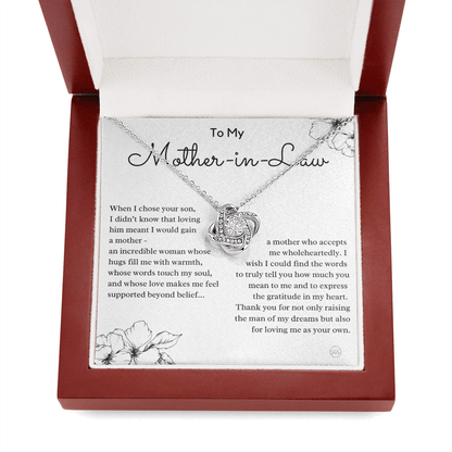 Personalized Knot Necklace for Your Mother-in-law | Mother's Day Gift, From Daughter-in-Law, Mother in Love MIL1k