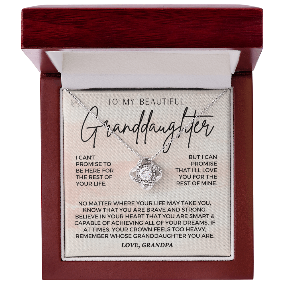 To My Granddaughter - Love Grandpa - Beautiful Gift Set | Granddaughter Gift, From Grandfather, Teen Girl Necklace, Teenaged Birthday Gift
