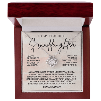 To My Granddaughter - Love Grandpa - Beautiful Gift Set | Granddaughter Gift, From Grandfather, Teen Girl Necklace, Teenaged Birthday Gift