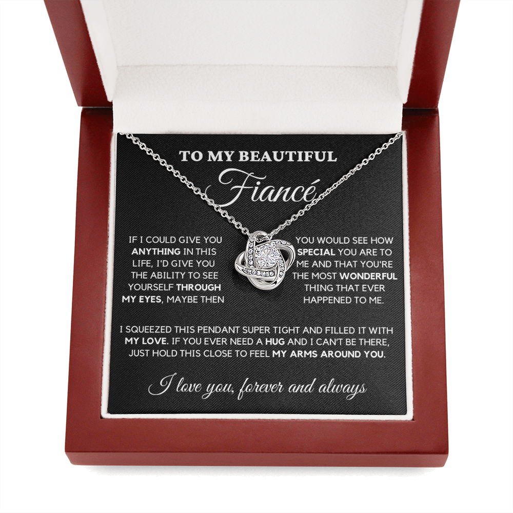 Fiance - Always Here - Necklace | Gift for Fiance, Annviersary Gift, Valentine's Day Present 04d Necklace Love Knot