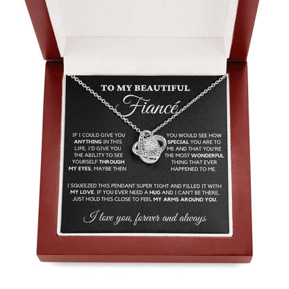 Fiance - Always Here - Necklace | Gift for Fiance, Annviersary Gift, Valentine's Day Present 04d Necklace Love Knot