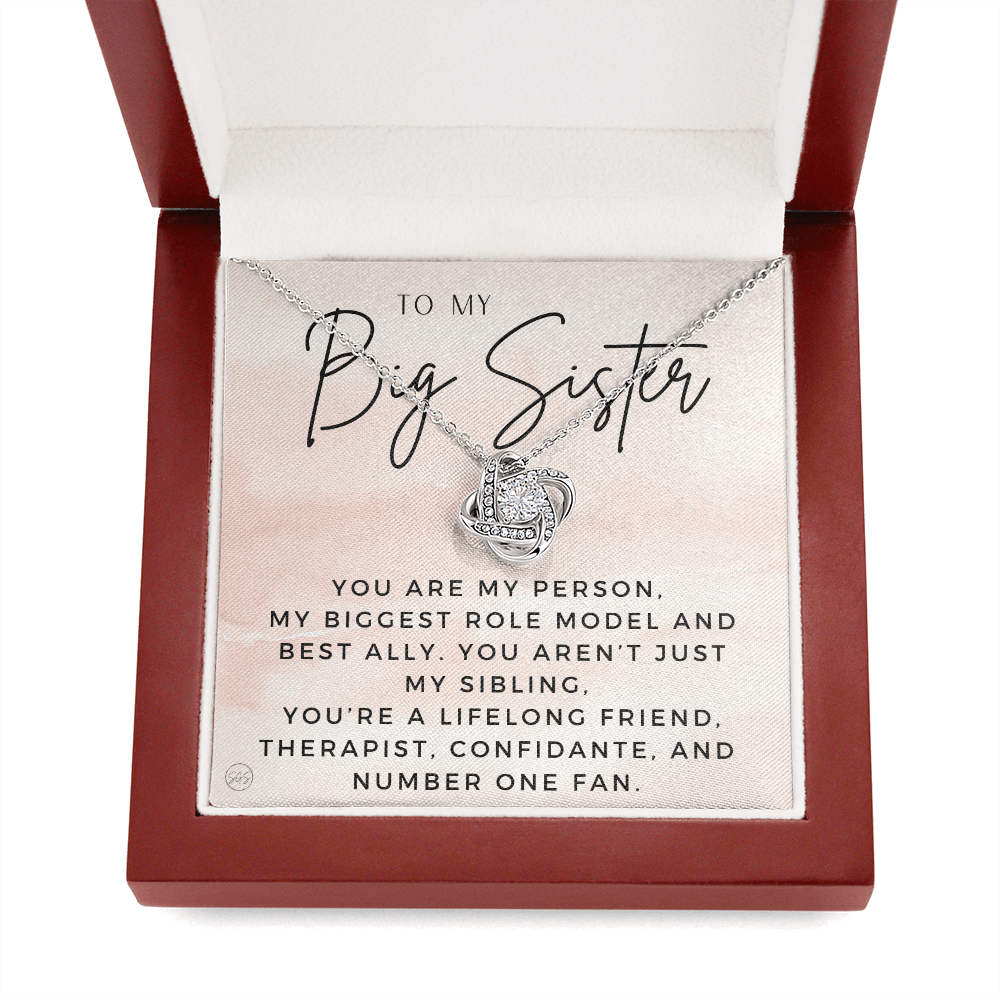 Big Sister Gift| Necklace for Older Sister, Christmas Idea, Birthday Present from Younger Sister, Best Big Sis, Heartfelt & Cute 1111aKA