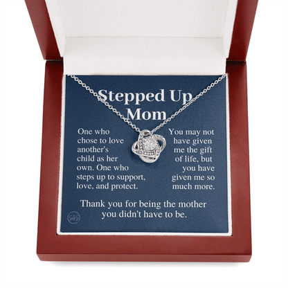 Stepped Up Mom | Gift for Stepmom, Bonus Mom, Stepmother, Grandma, Second Mama, From Step Daughter Son, Mother's Day, Birthday, Foster 125eK