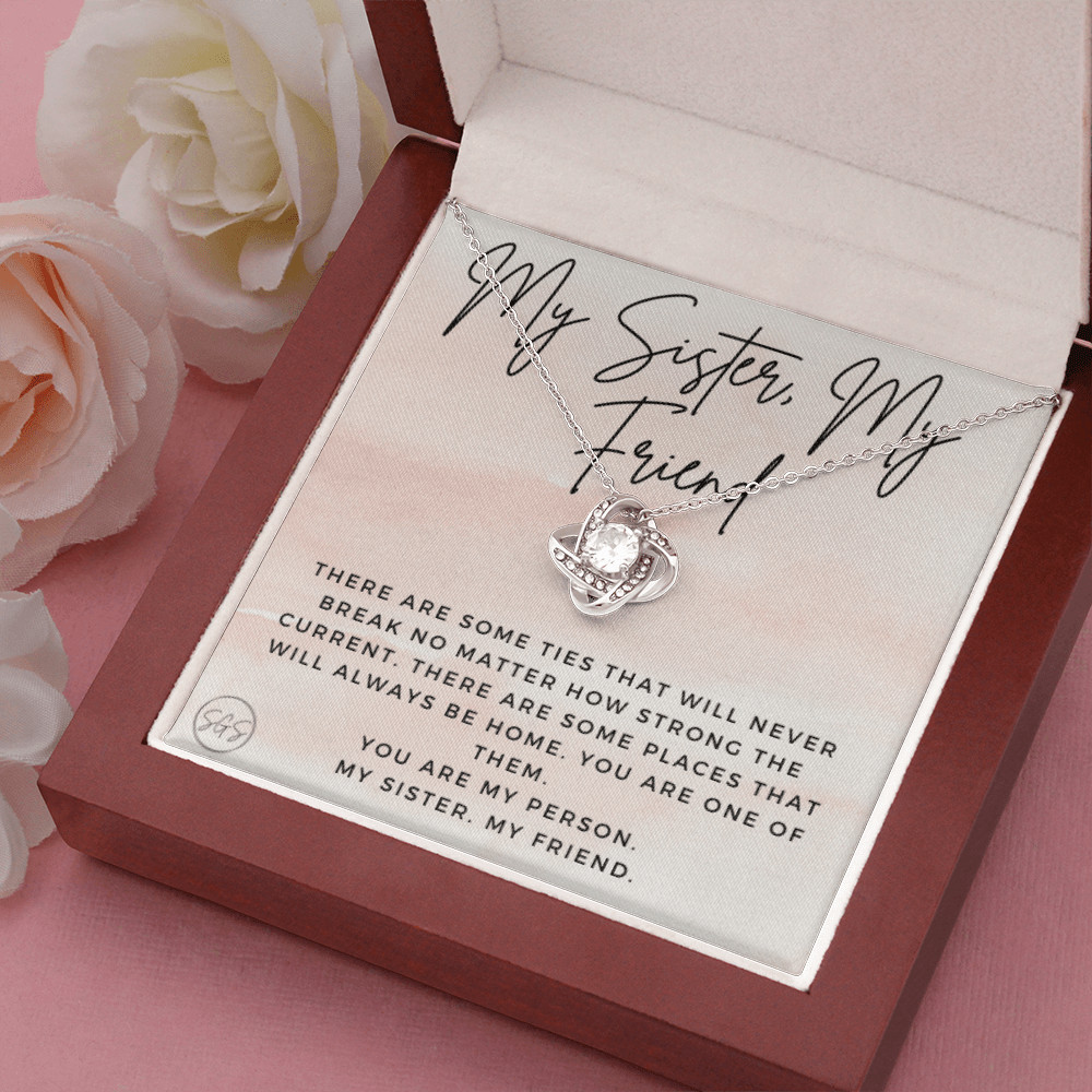 My Sister, My Friend | Stuff Gina Says, You Are My Person, Thank You, Birthday, Sisters, Wedding, Christmas Gift to Sister From Sister, Sister-in-Law 0625BH