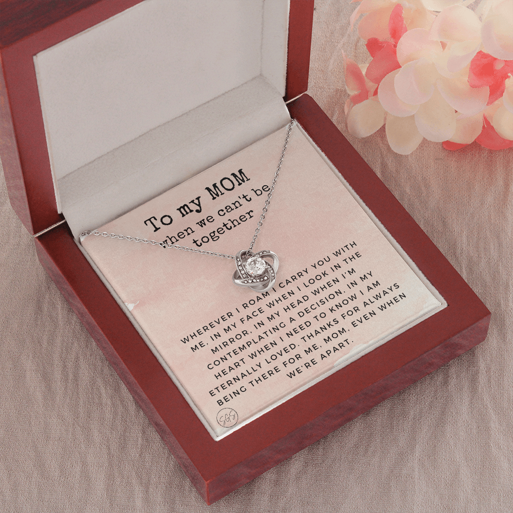 Long Distance Mom Gift | Stuff Gina Says, Mother & Daughter Necklace, Moving Out of State, Christmas Birthday, I Miss You Mama, Going Away, Family LDR 0921dK
