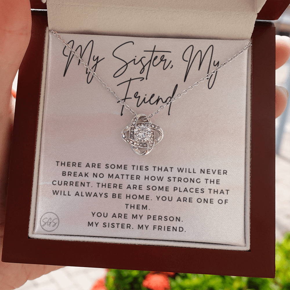 My Sister, My Friend | Stuff Gina Says, You Are My Person, Thank You, Birthday, Sisters, Wedding, Christmas Gift to Sister From Sister, Sister-in-Law 0625BH