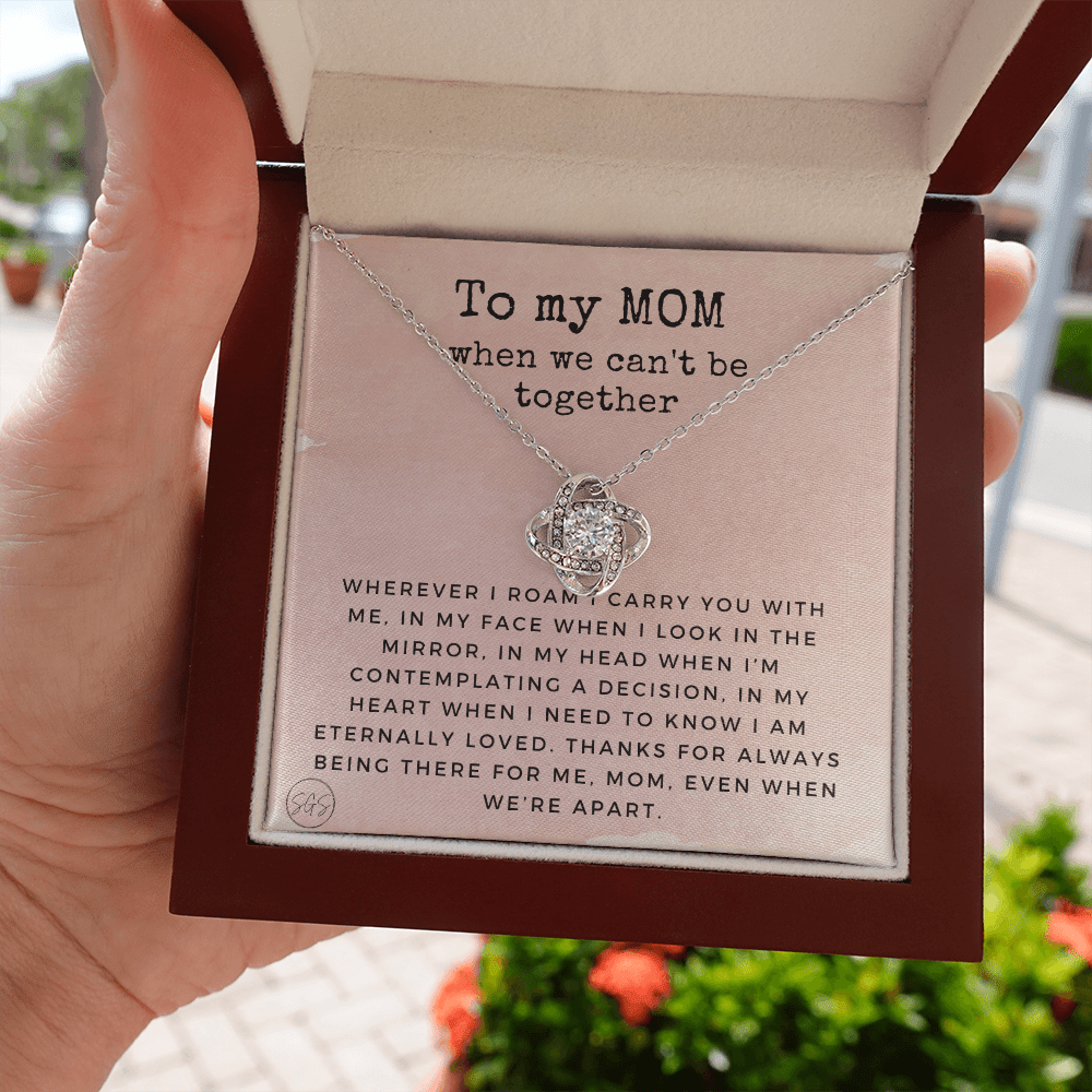 Long Distance Mom Gift | Stuff Gina Says, Mother & Daughter Necklace, Moving Out of State, Christmas Birthday, I Miss You Mama, Going Away, Family LDR 0921dK