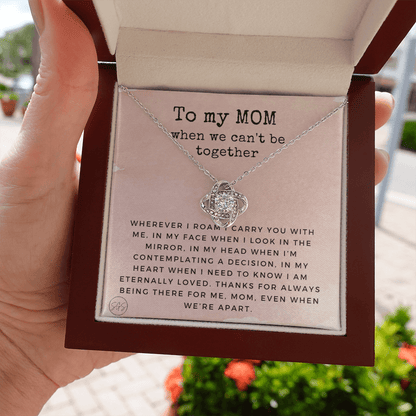Long Distance Mom Gift | Stuff Gina Says, Mother & Daughter Necklace, Moving Out of State, Christmas Birthday, I Miss You Mama, Going Away, Family LDR 0921dK