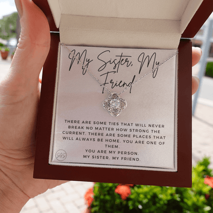 My Sister, My Friend | Stuff Gina Says, You Are My Person, Thank You, Birthday, Sisters, Wedding, Christmas Gift to Sister From Sister, Sister-in-Law 0625BH