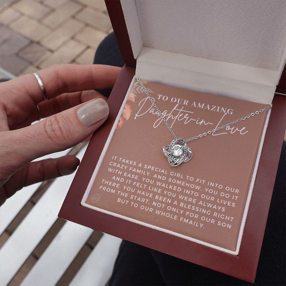 Daughter-in-Law Gift | Daughter in LOVE Necklace Gift, Christmas Gift For Daughter in Law, Birthday Gift, Cute Small Gift for Son's Wife