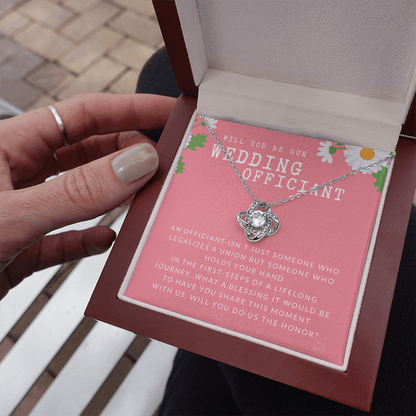 Wedding Officiant Proposal Gift | Will You Marry Us? Will You Be Our Officiant? For Friends, Best Friend Bestie Necklace Bridal Party 0131fK