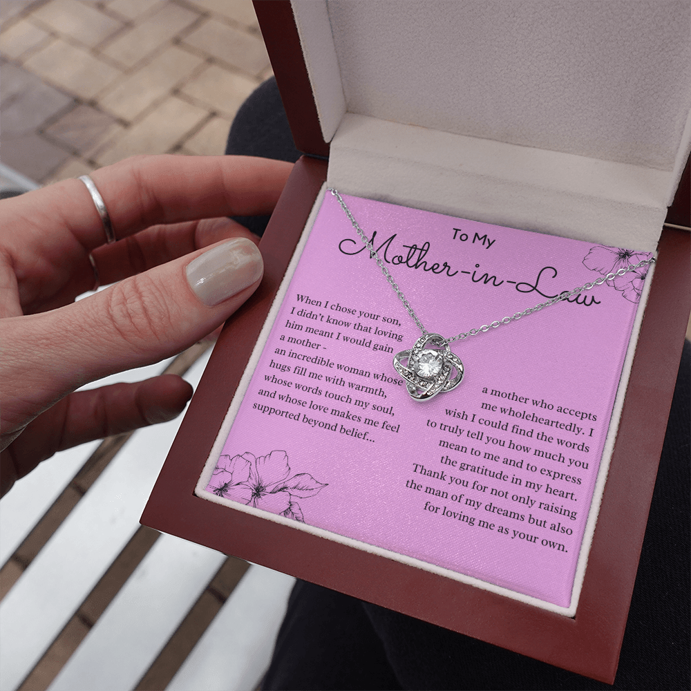 Personalized Knot Necklace for Your Mother-in-law | Mother's Day Gift, From Daughter-in-Law, Mother in Love MIL3k