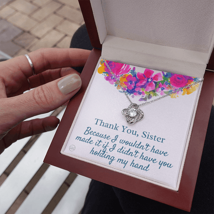 Sister From Sister Gift | Thank You, Sister, I Wouldn't Have Made It If I Didn't Have You Holding My Hand, Birthday, Wedding Gift, Older Sis