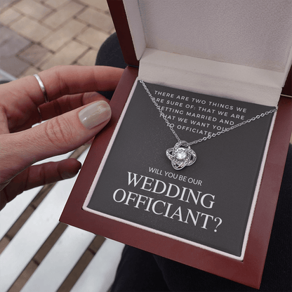 Wedding Officiant Proposal Gift | Will You Marry Us? Will You Be Our Officiant? For Friends, Best Friend Bestie Necklace Bridal Party 0131pK