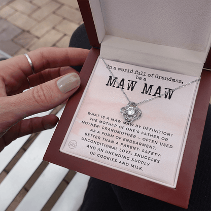 Gift for Maw Maw | Grandmother Nickname, Grandma, Mother's Day Necklace, Birthday, Get Well, Missing You, Maw Maw Definition, Christmas, From Family Grandkids  Granddaughter Grandson 1118cK