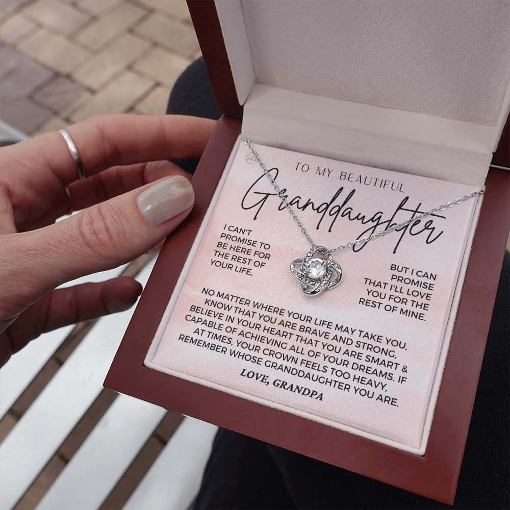 To My Granddaughter - Love Grandpa - Beautiful Gift Set | Granddaughter Gift, From Grandfather, Teen Girl Necklace, Teenaged Birthday Gift