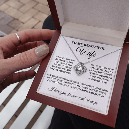 Wife - Always Here - Necklace | Gift for Wife, Annviersary Gift, Valentine's Day Present, From Husband  Necklace Love Knot