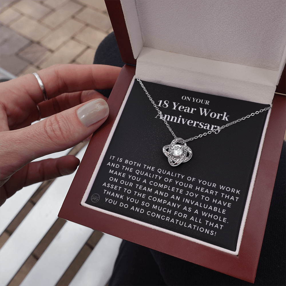 18 Year Job Anniversary Gift | Thank You Gift from Boss, Employee Work Appreciation, Co-Worker, Congrats, Years of Service AN18K